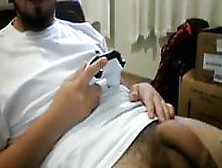 Brazilian Dude Shows Off His Dick While Playing Video Games
