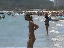 Voyeur Topless Girls On Beach Candid