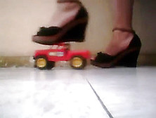Giantess Carly Crush Little Toy Car