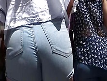 Pawg Teen In Tight Jean Shorts