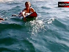 Sasha Jackson Ride On Surfboard In Bikini – Blue Crush 2