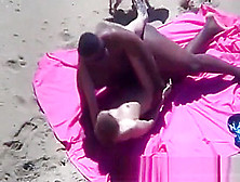 White Girl Enjoys Bbc At Beach