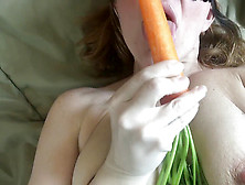 Milf Fucks Her Cootchie And Caboose With Carrot For Easter Bunny Real Ejaculation