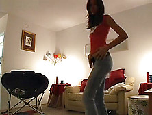 Brooke Skye In Jeans Stripping At Home In Front Of Her Webcam