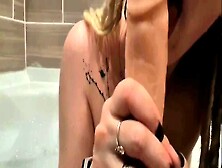 Dirty Dildo Sucking In The Bathroom,  Loud Moaning - March Foxie