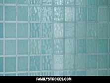 Familystrokes - Blonde Milf Fucks Step-Son In Shower