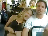 Horny Girl Flashes On A Bus