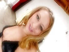 Fine-Looking Blond Lizzy London In Real Blowjob Video