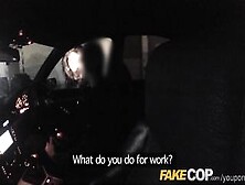 Fake Cop Ebony Stripper Rides The Policemans Helmet
