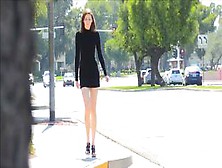 Blaire Ivory Tall & Lean@6'6"(198Cm) In Espadrilles And Minidress (720)
