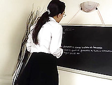 Teacher In Stockings Punishes Your Foot Fetish With Her Stra