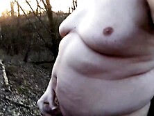 Fat Gay Man Masturbates Outdoors Alone