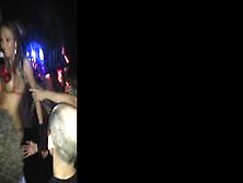 (Part 1,  Ver.  2) Slutty Strippers Getting Their Boobs Squeezed And Pussies Fingered By A Horny Crowd
