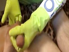 Green Gloves Hand Job