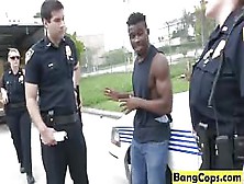 Black Stud Pleases Two White Police Officers
