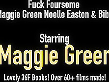 Fuck Foursome With Maggie Green Noelle Easton & Bibi Noel!