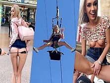 Blonde Teen Sky Pierce Public Sex After Showing Pussy To Crowd Pov