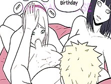 Naruto Birthday Sakura X Naruto X Hinata (By Felsala)