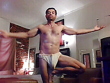 Gay Hunk Flaunting His Massive Package In Bulging Speedo