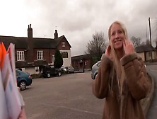 Blonde British Babe-Outside Flash & Piss-So Sexxy!