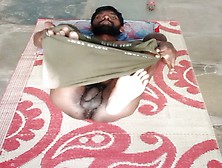 Rajesh Playboy 993 Layed On Floor Mat,  Legs Up,  Showing Ass,  Butt,  Balls,  Abs,  Masturbating Dick And Cumming On The Body