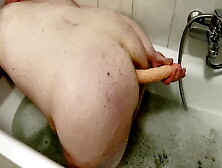 Bhdl - Slutty Sinkhole Training - Strong Enema And Deep Dildo Assfuck In The Bathtub -
