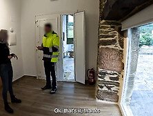 The Parcel Delivery Man Comes To Bring Me A Package And I Give Him A Surprise Blowjob