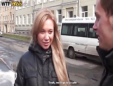 Marvelous Towheaded Russian Lindsey Olsen Gives A Magic Bj In Public Place