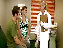 Milf Doctor And Bigtitted Cougar Jerk In Trio