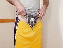 Bulging,  Oiling Up My Cock And Cumming On The Web Cam