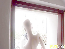 Coco Kiss In Fake Mannequin