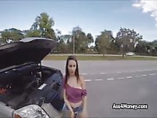 Fucking Wrecked Big Tit In Car
