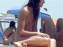 Small Tits Slim Brunette Naked Nudist Teen Voyeur Beach Spy