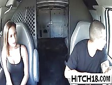 Brunette Is Having Car Trouble When Dude Comes By