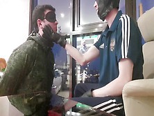 Russian Cop Dominates Young Military Boy And His New Partner Joins In For A Rock-Hard Face Slapping Experience!