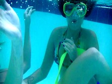 Girls Wrestling Underwater