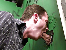Nasty Gay Guy Gets To Suck On A Fat Dick In A Glory Hole