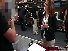 Sexy Business Lady Gets Scammed At Shop With Money Ends Up Blackmailed By The Owner Into Having Sex