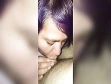 Blue Haired Hispanic Cum On Breasts