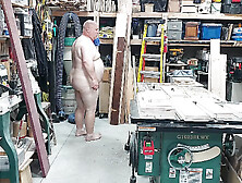 Naked Handyman Cums Again