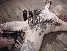 Inked Harlot Loves Getting Clippers And Hot Wax All Over The Body