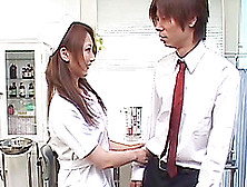 Sleazy And Slutty Japanese Nurse Seduces A Patient In The Hospital