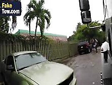 Blonde Milf Car Blowjob Sucking Parking