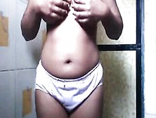 Indian Housewife Stripping Naked