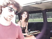 Horny Woman Inside Of A Van Had A Cute And Hairy Surprise