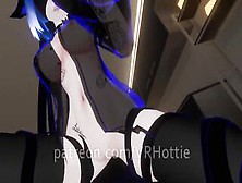 Blue Haired Devil Succubus Into Straps Blindfold Riding For Senpai Tattoos Pov
