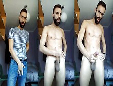 Hot Guy With A Big Cock Of 23 Cm Jerking Off In His Room