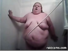 Bbw Masturbates In The Shower