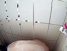 Pregnant Shower Hidden Camera Caughts Her Milky Boobs (Censored Face)