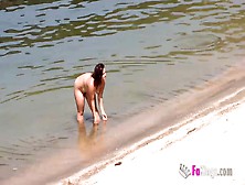 Voyeur And Nudist Session With Alba And A Stranger